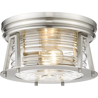 Cape Harbor 2 Light Flush Mount 6.5 x 12 Inches by Z-Lite - 491F2-BN