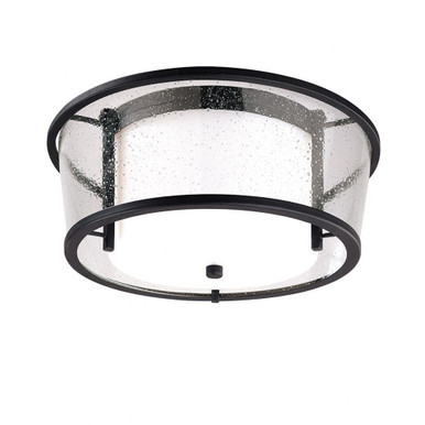 Bennington 2 Light 15 Inch Wide Flush Mount by Troy - C1350-TBK