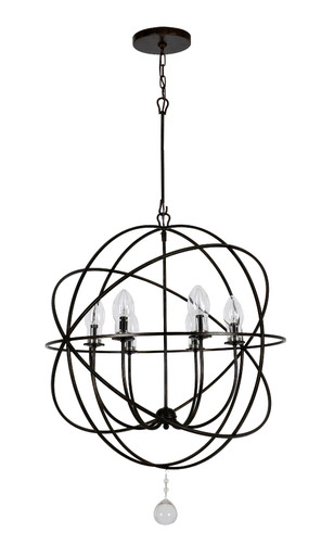 Solaris 6 Light Outdoor Sphere Chandelier by Crystorama - sol-9328-eb
