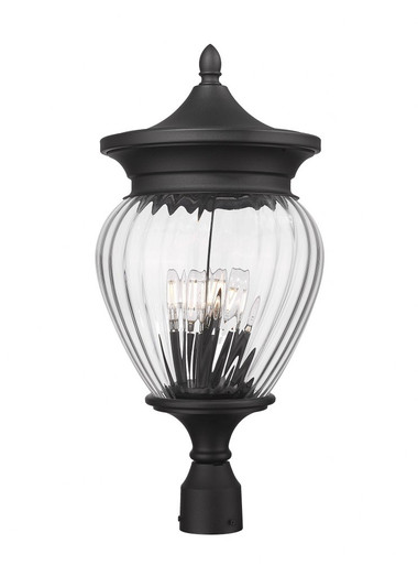 Davina 4 Light Outdoor Post Mount 25.25 x 12 Inches by Z-Lite - 5016PHBR-BK