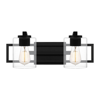Lansdowne 2 Light Vanity Light by Quoizel - LANS8618MBK