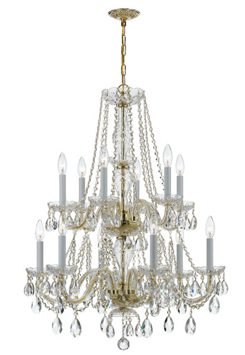 Traditional Crystal 12 Light Medium Chandelier by Crystorama - 1137
