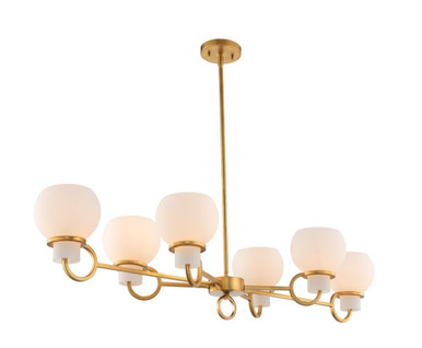 Ascher 6 Light Small Island Chandelier by Kalco - 513061WB