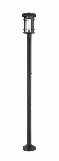 Jordan 1 Light Outdoor Post Mount Lantern 10 x 101.25 Inches by Z-Lite - 570PHB-567P-BK
