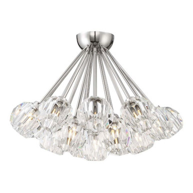 Parisian 18 Light 24 Inch Wide Flush Mount by Zeev - FM60048-18-PN