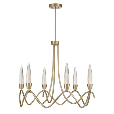 Sofia 4.5W 6 LED Chandelier 25 Inch Tall and 30 Inch Wide by Savoy House - 1-1798-6-127