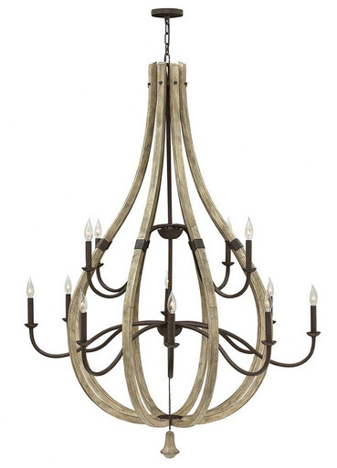 Middlefield 12 Light Oversized 2 Tier Chandelier by Fredrick Ramond - FR40579IRR