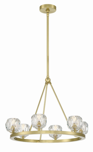 Aragon 24W 6 LED Chandelier 28 x 24 Inches Wide by Crystorama - ARA-10264-SB