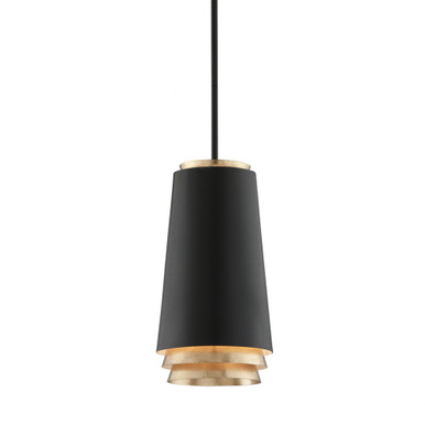 Fahrenheit 12W 1 LED Small Pendant by Troy - F5541-TBK/VGL