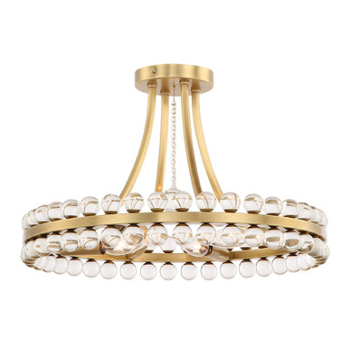 Clover 4 Light 18.25 Inch Wide Semi Flush Mount by Crystorama - CLO-8894