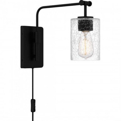 Quoizel Wood 1 Light Wall Sconce by Quoizel - QW16134MBK
