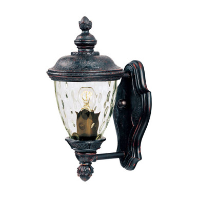 Carriage House Vx 1 Light Water Glass Outdoor Wall Lantern by Maxim - 40495WGOB