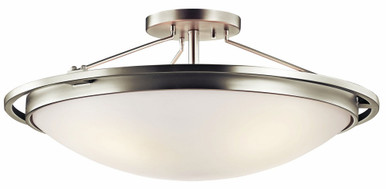 4 Light 23.25 Inch Wide Transitional Semi Flush Mount by Kichler - 42025ni