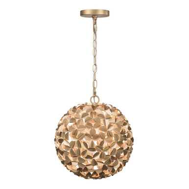 Cora 1 Light Chandelier 13.75 Inch Tall and 13 Inch Wide by Crystorama - COR-7105-SG