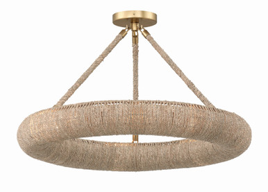 Oakley 21W 6 LED 24 Inch Wide Semi Flush Mount by Crystorama - OAK-7536_CEILING