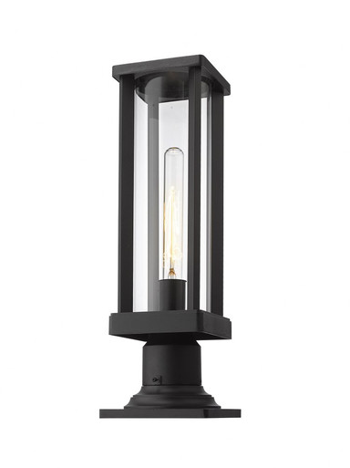 Glenwood 1 Light Outdoor Pier Mount Light 16 x 7.5 In by Z-Lite - 586PHMR-533PM-BK