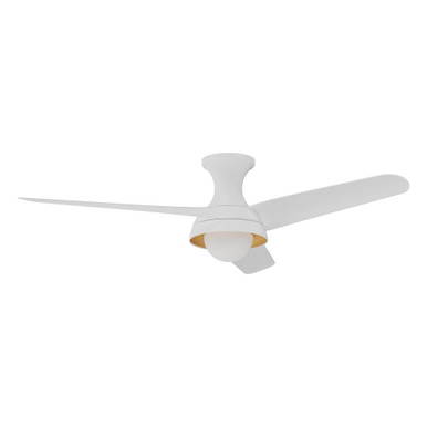 Rubio H 3 Blade Ceiling Hugger Fan with Light Kit 54 Inches Wide by Alora - HF522054