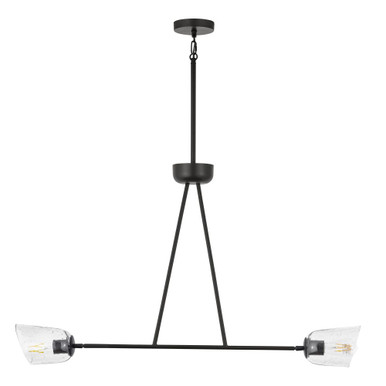 Keppe 2 Light Linear Pendant 25 Inch Tall and 5 Inch Wide by Maxim - 26262SSDBZ