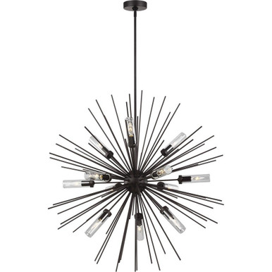 Hilo 12 Light Oversized Outdoor Chandelier by Visual Comfort Studio - OLF3296/12ORB
