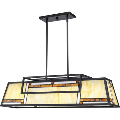 Atwater 4 Light Oversized Linear Pendant by Quoizel - ATW439MBK