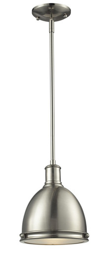 Mason 1 Light Small Pendant 9.7 Inch Tall by Z-Lite - 710MP-BN