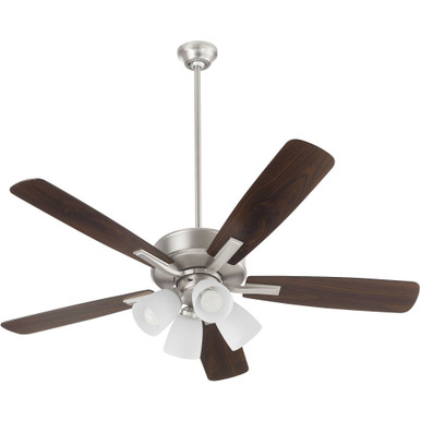 Ovation 5 Blade Ceiling Fan with Light 52 Inches Blade Span by Quorum - 4525-4165