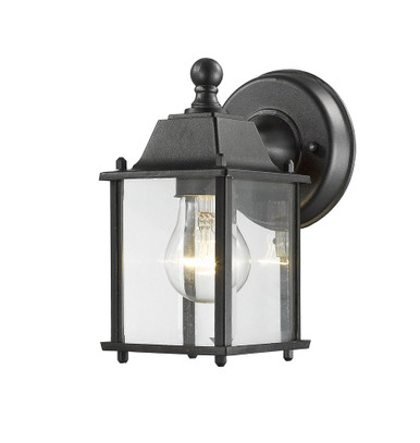 Waterdown 1 Light Outdoor Wall Lantern 6 Inch Wide by Z Lite - 551BK
