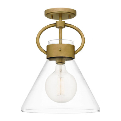 Webster 1 Light 12 Inch Wide Semi Flush Mount by Quoizel - WBS1712WS