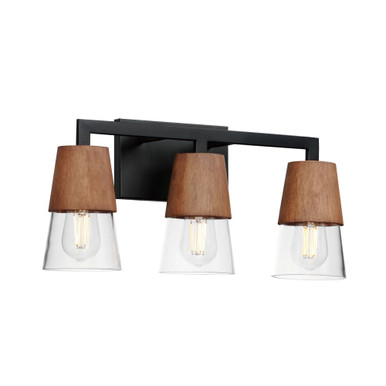Carpenter 3 Light Vanity Light by Maxim - 21623CLWNBK