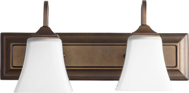 2 Light Opal Vanity Light 18 Inch Wide by Quorum - 5104-2