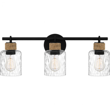 Baltic 3 Light Vanity Light by Quoizel - BTC8624MBK