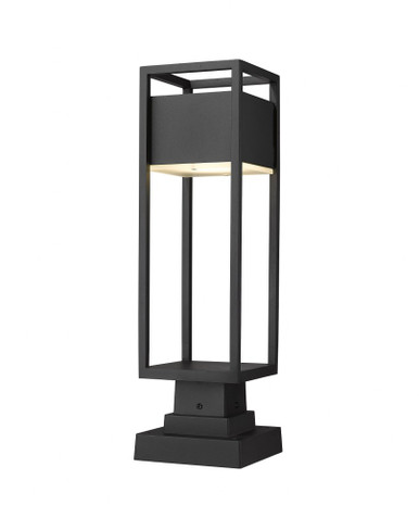 Barwick 14W 1 LED Small Outdoor Pier Mount 22.25 Inch Tall by Z-Lite - 585PHMS-SQPM-BK-LED