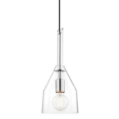 Sloan 1 Light Pendant 17 Inches Tall and 7 Inches Wide by Mitzi - H252701S-PN