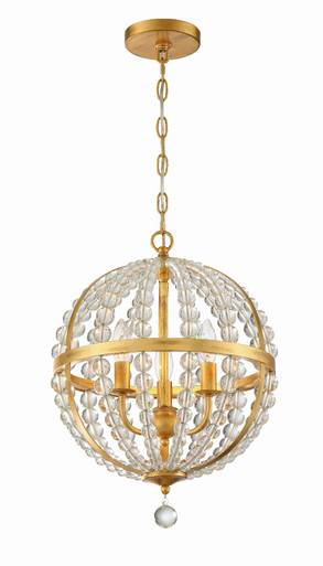 Roxy 3 Light Small Chandelier by Crystorama - rox-a9003-ga