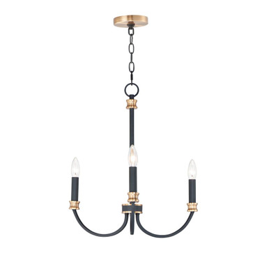 Charlton 3 Light Small Candle Style Chandelier by Maxim - 11373BKAB