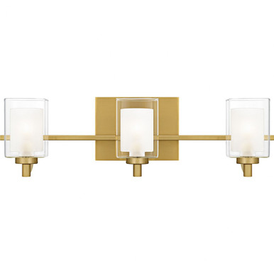 Kolt 3 Light Bath Vanity 6 Inch Tall and 21 Inch Wide by Quoizel - KLT8603BRGLED