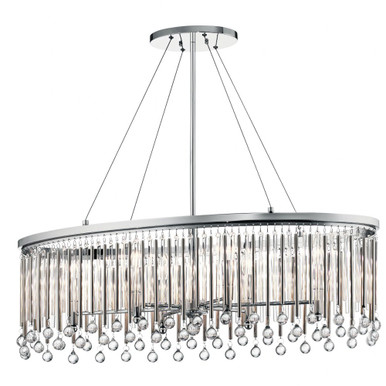 Piper 6 Light Mini Oval Chandelier by Kichler - 43725ch