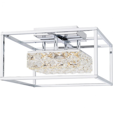 Dazzle 25W LED 15.75 Inch Wide Semi Flush Mount by Quoizel - PCDZ1716C