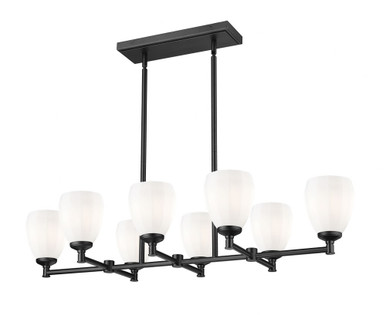 Oren 8 Light Linear Chandelier 8.25 Inch Tall and 17.5 Inch Wide by Z Lite - 7004-8L