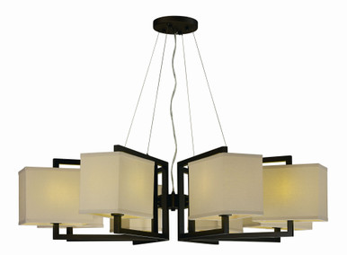 Baldwin 72W 8 LED Light Oversized Pendant by Maxim - 43558LNDBZ