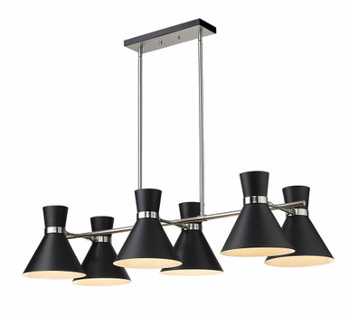 Soriano 6 Light Medium Island Chandelier by Z-Lite - 728-6L-MB-BN