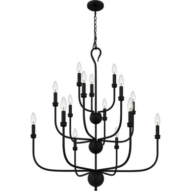 Blanche 15 Light Large Chandelier by Quoizel - BLA5032MBK