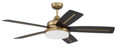 Drew 5 Blade Ceiling Fan with Light Kit 54 Inches Wide by Craftmade - DRW54SB5-NWF