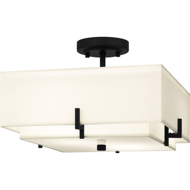2 Light 14.25 Inch Wide Semi Flush Mount by Quoizel - QSF6178MBK