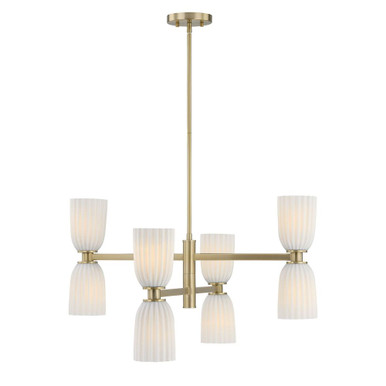 Baldwin 8 Light Chandelier 17.75 Inch Tall and 30 Inch Wide by Savoy House - 1-1248-8