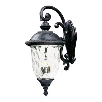 Carriage House Vx 3 Light Water Glass Outdoor Wall Lantern by Maxim - 40498WGOB