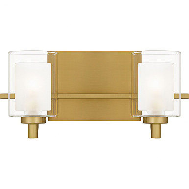 Kolt 2 Light Bath Vanity 6 Inch Tall and 13 Inch Wide by Quoizel - KLT8602BRGLED