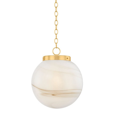 Ambra 1 Light Large Pendant 18.75 Inch Tall and 15.75 Inch Wide by Mitzi - H989701L-AGB