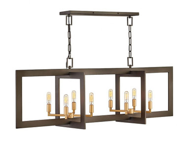 Anders 8 Light Oversized Linear Chandelier by Hinkley - 4348MM