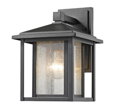 Aspen One Light Outdoor Wall Lantern 10.88 Inch Tall by Z Lite - 554S-BK
